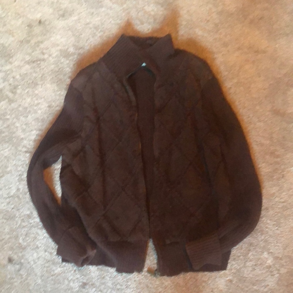 White Stag Leather/sweater jacket size Large